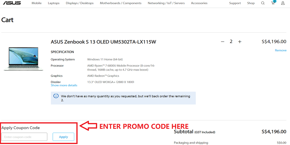 how-to-use-asus-promo-code-singapore