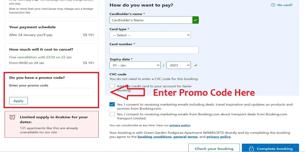 how-to-use-booking-com-promo-code-singapore